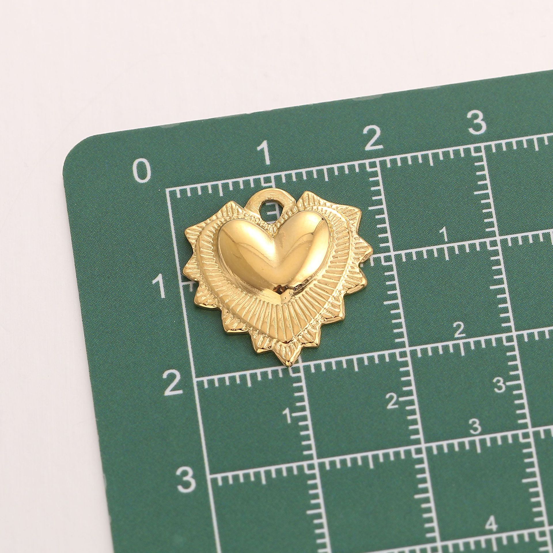 3g Weight 1 Piece 18*19mm 304 Stainless Steel Heart Shape Pendant
