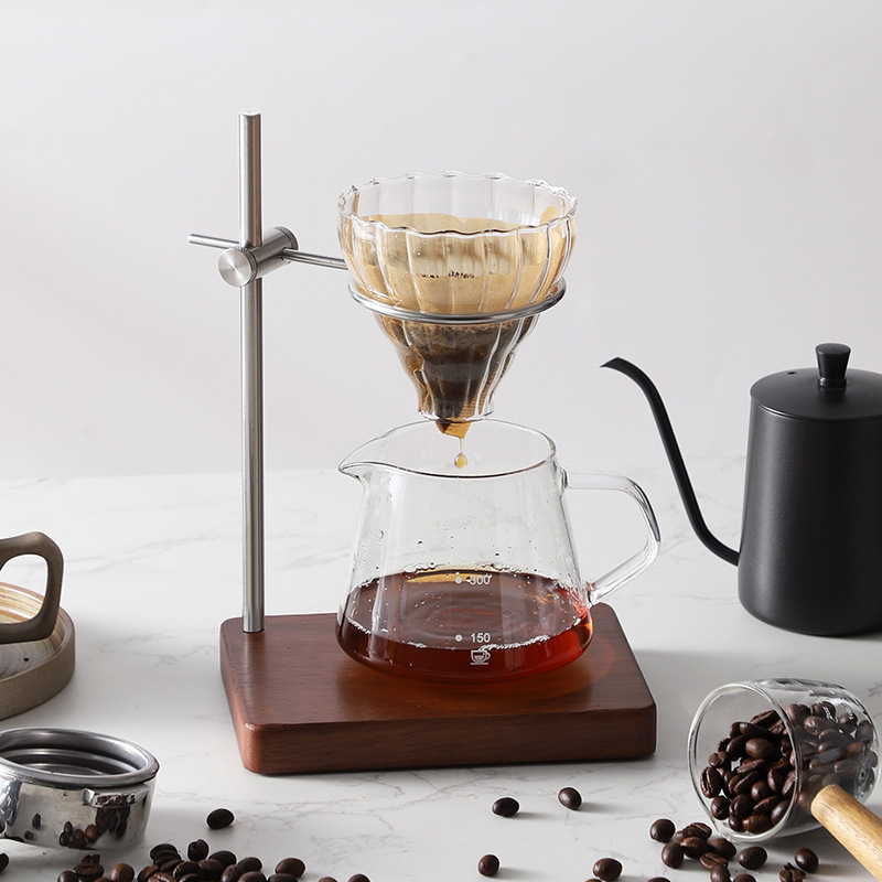 Solid Wood Hand-Brewed Coffee Stand Set Coffee Pot Hand-Brewed Pot Sharing Pot Coffee Shop Home V60 Filter Cup Utensils Solid Wood Hand-Brewed Coffee Stand Set Coffee Pot Hand-Brewed Pot Sharing Pot Coffee Shop Home V60 Filter Cup Utensils