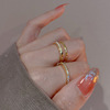 Zirconium, one size fashionable ring, accessory, on index finger, simple and elegant design, wholesale