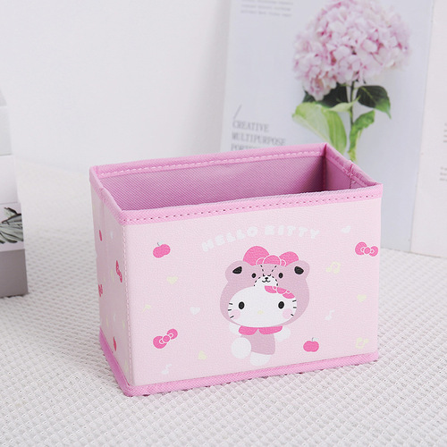 Cartoon hat series PU desktop sundries small storage box office bedroom wardrobe foldable storage box