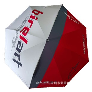 Birelart One-Piece Umbrella Surface Digital Printing Full Fiber Bone Golf Umbrella Advertising Umbrella Exported to Italy