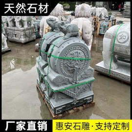 惠安石雕抱鼓仿古石雕狮子门墩青石做旧门墩抱鼓石鼓石材庭院摆件