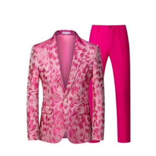 Cross-border Four Seasons New Men's Fashion Color Suit Personalized Stage Performance Banquet Business Casual Suit suit