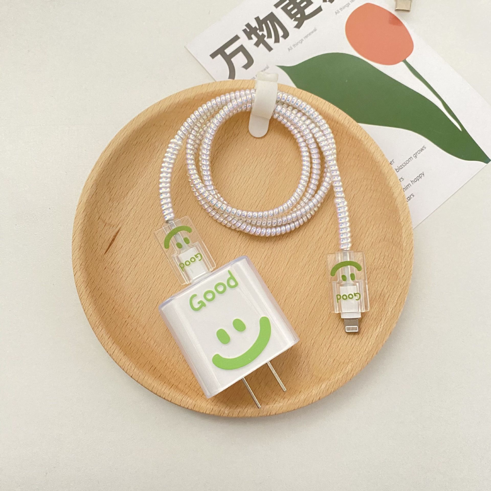 삼성 25w-좋은 웃는 얼굴 머리 커버 라인 커버 2 1 m 레이저 화이트 로프