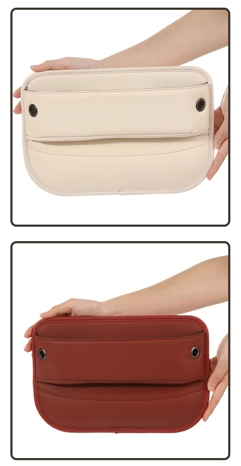 Car Seat Gap Leather Storage Box Car Interior Accessories Inline Car Bag Main and Passenger Gap Storage Box