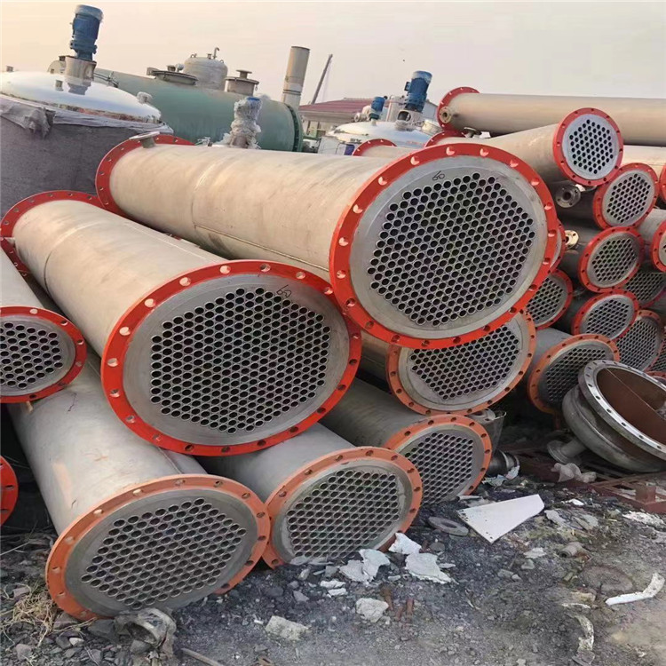 二手100平方不锈钢321材质列管冷凝器 高压冷凝器 316材质换热器