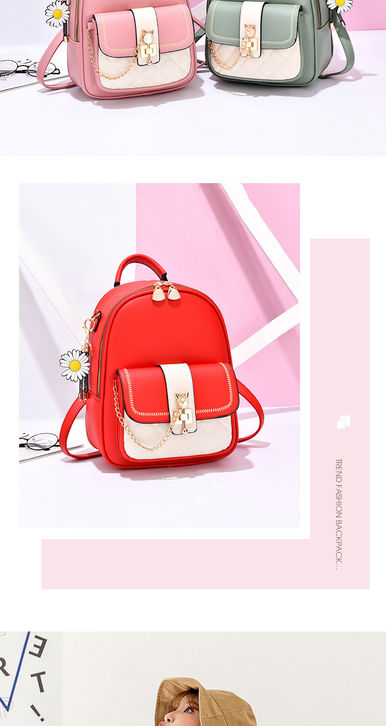 Bloque De Color Casual A Diario Mochila De Mujer display picture 1