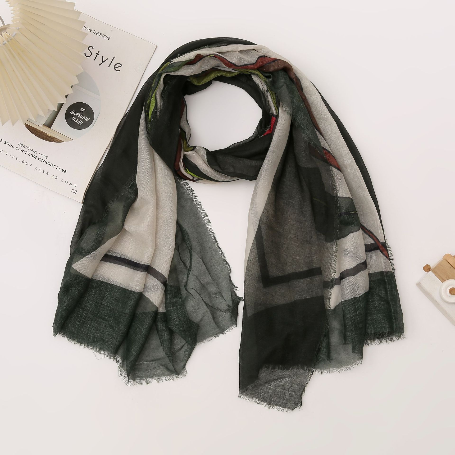 韩版新款围巾女春秋防晒遮阳透气围脖百搭长巾高级感女士丝巾批发