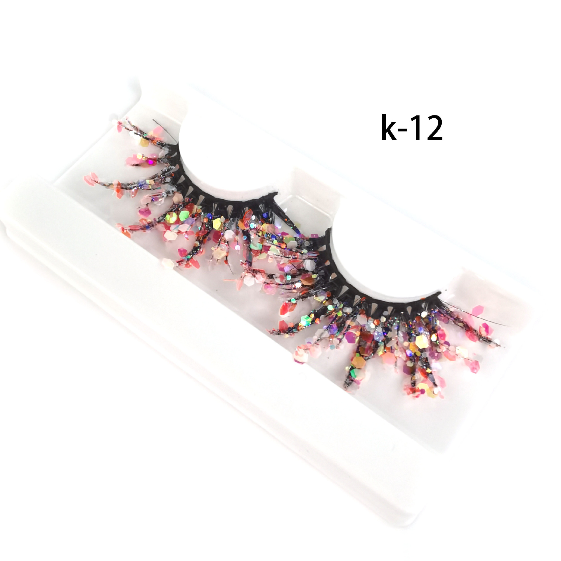 25mm color luminoso 3D pestañas postizas maquillaje natural etapa maquillaje brillo lentejuelas diamante grueso exagerado pestañas europeas y americanas