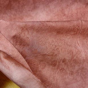 [Dragon and Phoenix Chengxiang] Traditional Handicrafts Stir-fried Color Dirty Dyeing Tussah Silk Jacquard Satin Fabric Garment Design Fabric
