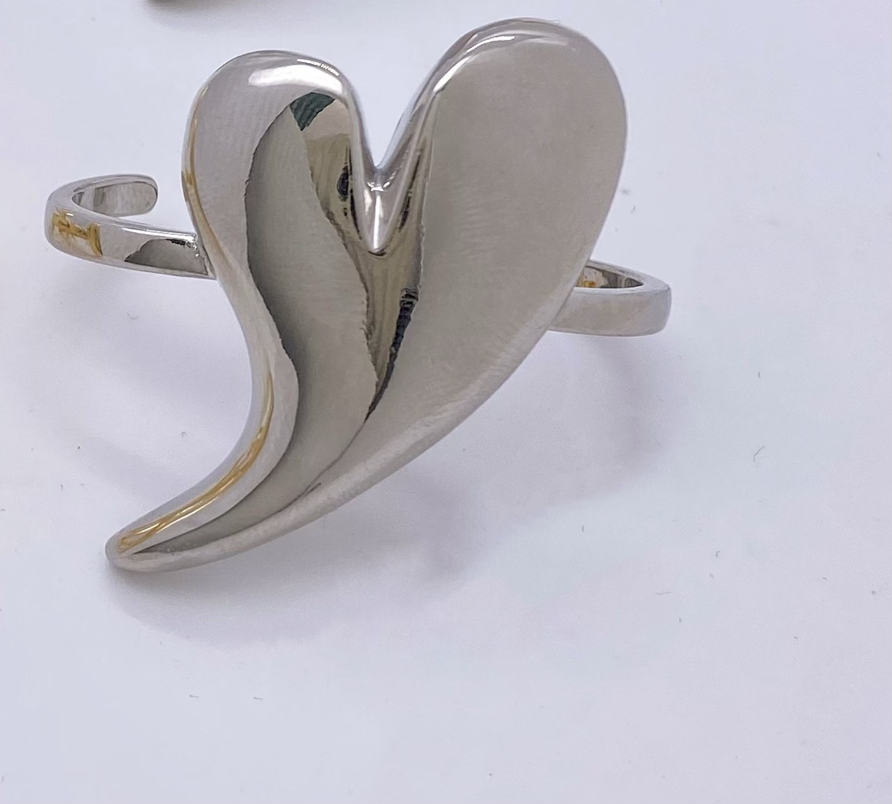 IG Style Style Wholesale Jewelry IG Style Heart Shape Copper 18K Gold Plated Plating Open Rings