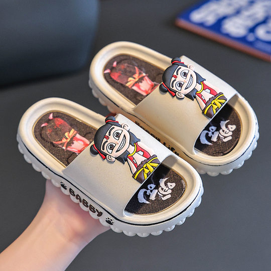 2025 New Style Nezha Slippers Ao Bing Slippers Children's Summer Home Non-slip Baby Boys' Slippers for Boys and Girls Children's Shoes