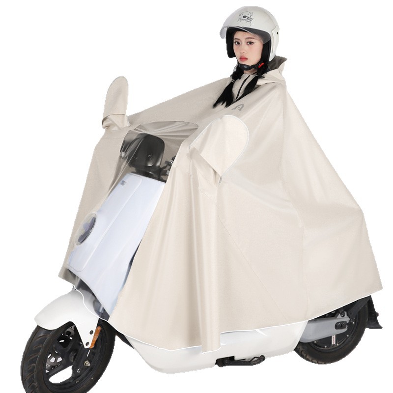 Coche eléctrico, impermeable, motocicleta, batería, coche para hombres y mujeres, aumento y engrosamiento, cuerpo largo individual, poncho anti-tormenta image 6