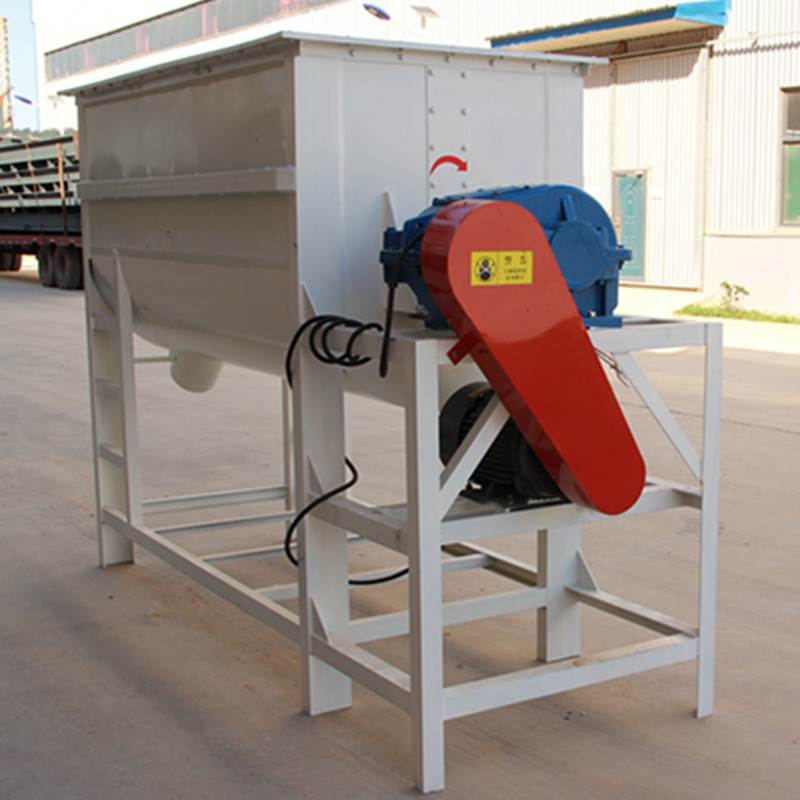 家用500公斤饲料混合机 干粉饲料搅拌设备 电动卧式搅拌机