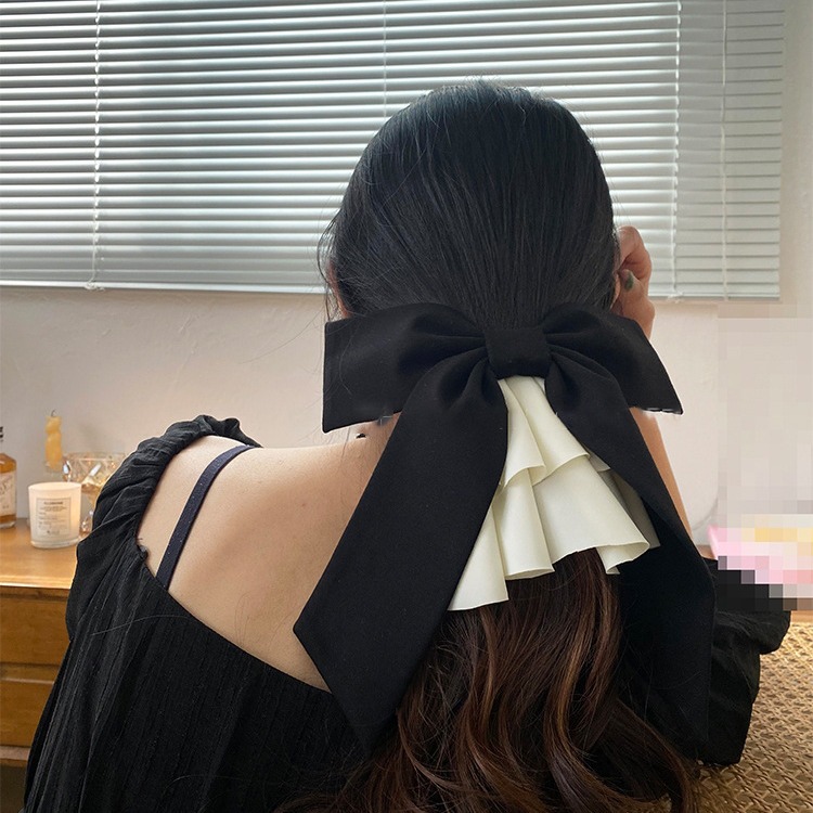 Accessori per capelli con fiocco in raso oversize di nicchia, fermaglio per capelli 2023, nuova piastra per capelli da donna, fermaglio per capelli, fermaglio di alta qualità_voghion.com