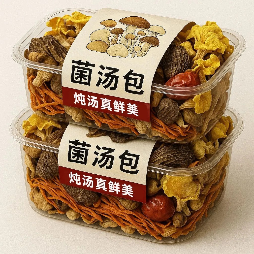 70g七彩菌汤包羊肚菌虫草花干货菌菇包煲汤炖鸡汤独立包装
