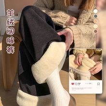 灰色阔腿裤女春秋季加厚棉裤直筒休闲裤雪尼尔冬季裤子