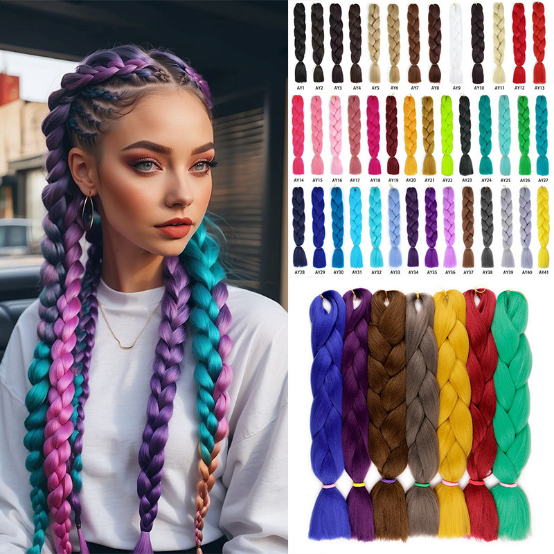 Embalaje de 165gXP África negro trenza sucia larga color trenza grande Xpression braid 82inch
