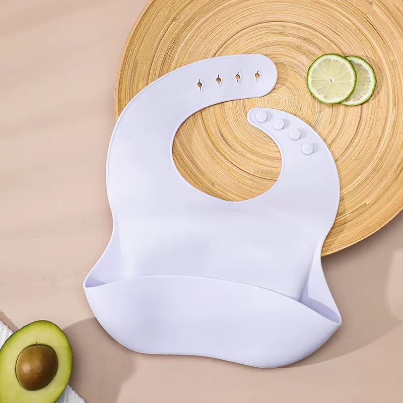 Cross-border Hot Children's Silicone Bib Baby Feeding Waterproof Anti-dirty Anti-drop Dining Tableware Baby Bib