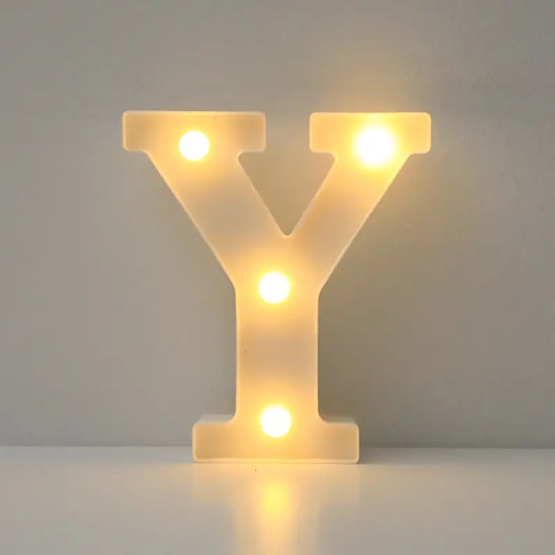 Amazon (16cm) LED blanco inglés número de letras lámpara de cumpleaños propuesta de matrimonio atmósfera lámpara LED lámpara decorativa