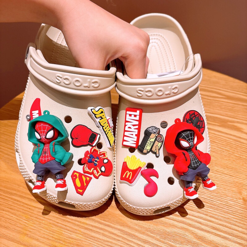 Spider-Man Clog Shoe Charms DIY 3D Doll Shoe Clips Detachable Slipper Sandal Accessories Decorations Spider-Man Clog Shoe Charms DIY 3D Doll Shoe Clips Detachable Slipper Sandal Accessories Decorations