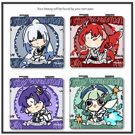 Q版沙雕表情包化妆镜真理医生藿藿可折叠小镜子