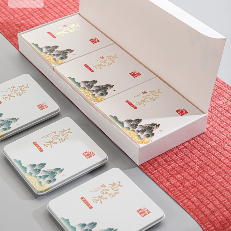 Fuding White Tea Маленькие квадратные кусочки 2018 Shoumei старый белый чай, 6 маленьких коробок, легко носить с собой