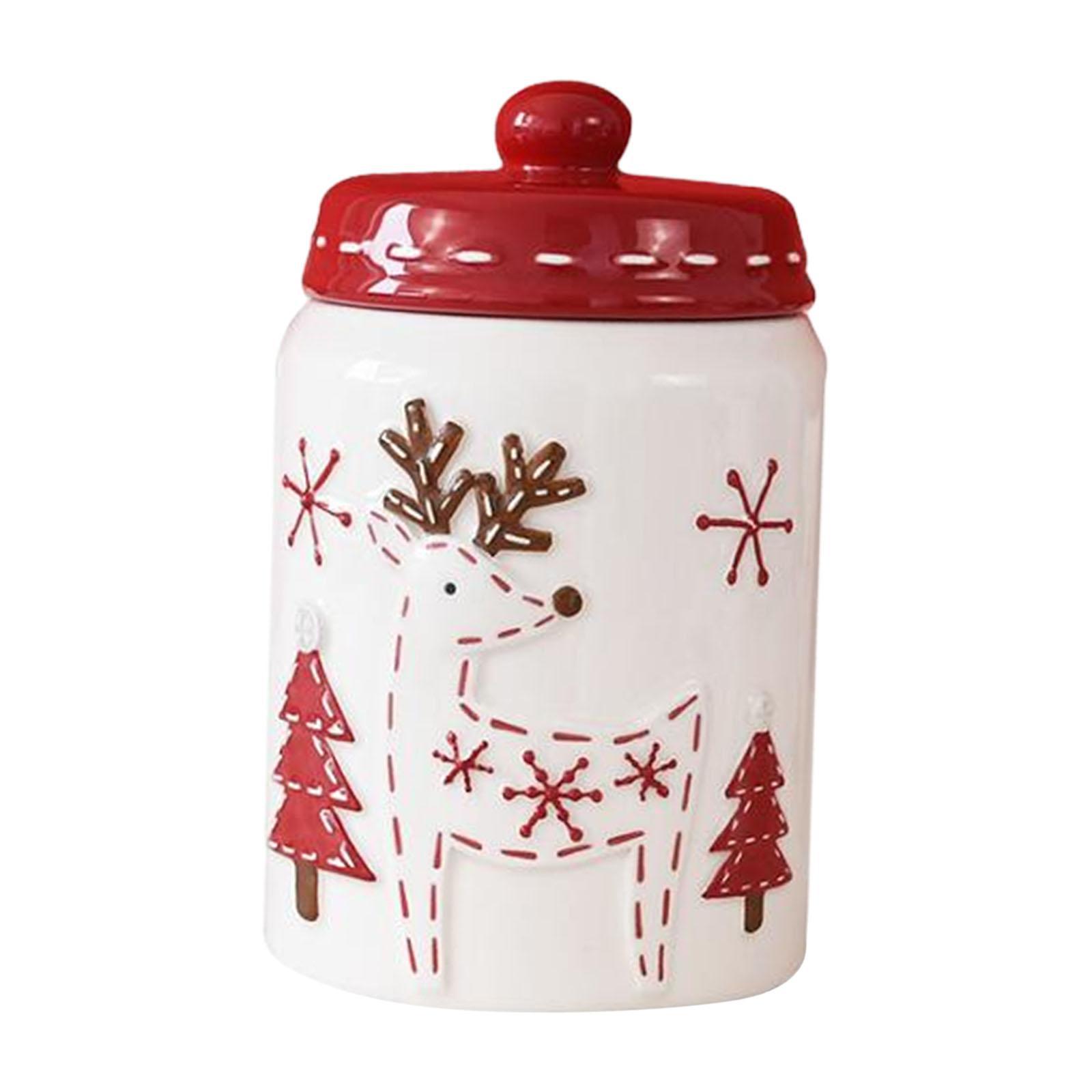 Cerámica de viento de Navidad, cubierta de cinta, almacenamiento sellado, cerámica de viento de Navidad, condimento de cerámica, taza de cerámica de Navidad