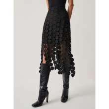 Q 64426 Zip Design Street Style Midi Skirt ������ƽ�ͷ���