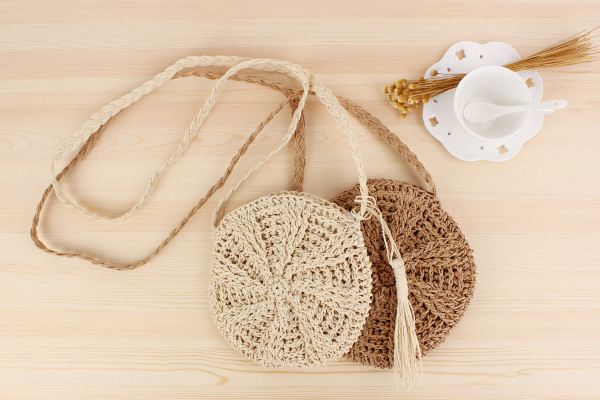 Women's Mini Spring&summer Cotton Rope Vintage Style Straw Bag display picture 1