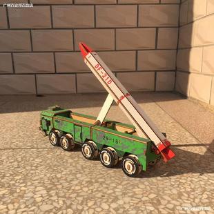 Same-Day Delivery Dongfeng 11A Anti-Aircraft Missile Tank Rocket Aircraft Carrier Aircraft Assembled Educational Toys Wooden 3D