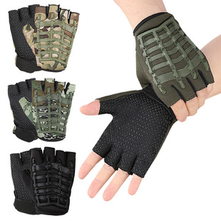 Half finger tactical gloves men's and women's outdoor sports fitness cycling mountaineering bicycle non-slip breathable wear-resistant gloves