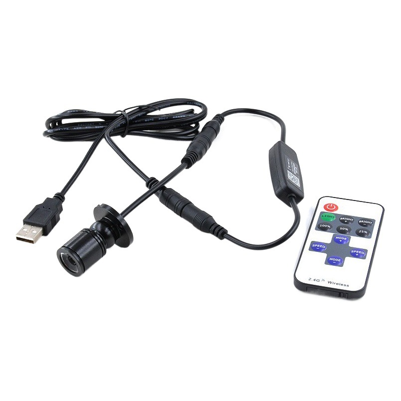 Control remoto Mini proyector 1W proyector en miniatura Gabinete de la mano gabinete modelo de gabinete de color luz USB proyector regulable