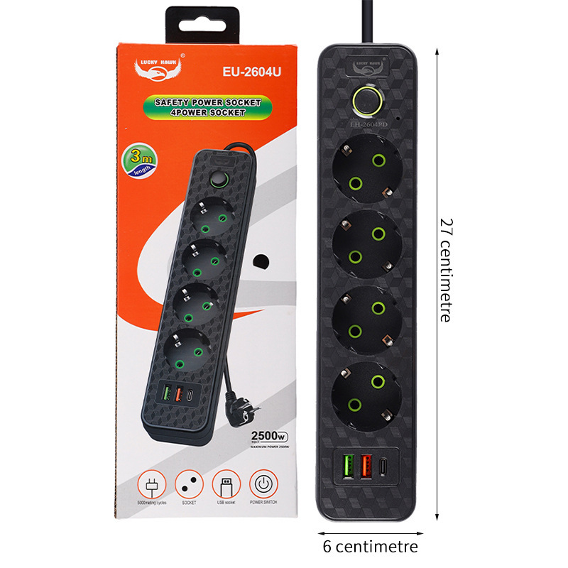 Negro y blanco USB TYPE-C Carga Oriente Medio África Indonesia Corea del Sur Polonia Placa de enchufe