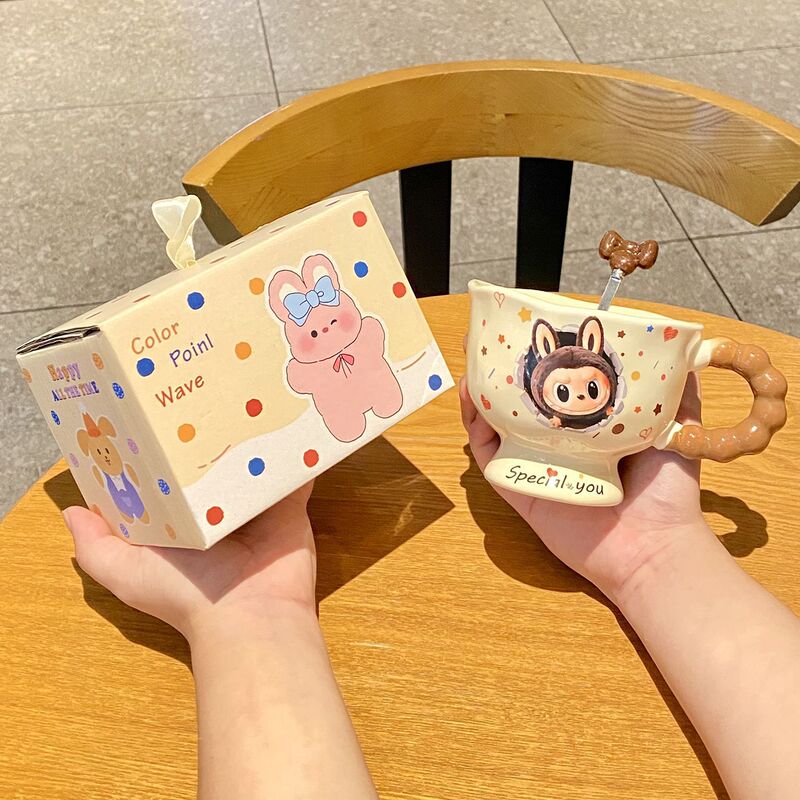 高颜值ins马克杯小布布情侣杯子生日礼物陶瓷水杯女生伴手礼品|undefined