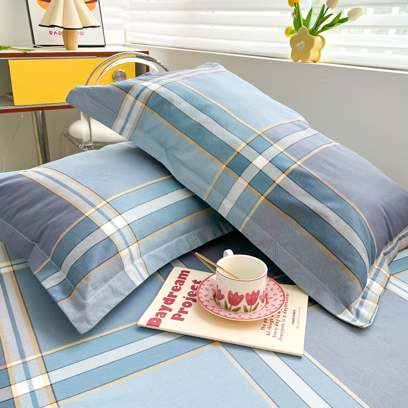 Funda de almohada fresca pequeña de algodón puro Un par de fundas de almohada para el hogar individuales 48x74cm Funda interior de núcleo de almohada de algodón Student 4