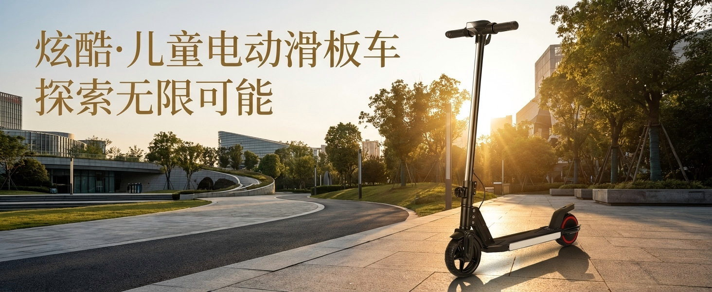 Rideker Cross-Border Two-Wheeled Children's Electric Scooter Rechargeable Model 6.3inch Portable Small Folding Children's Scooter Factory
