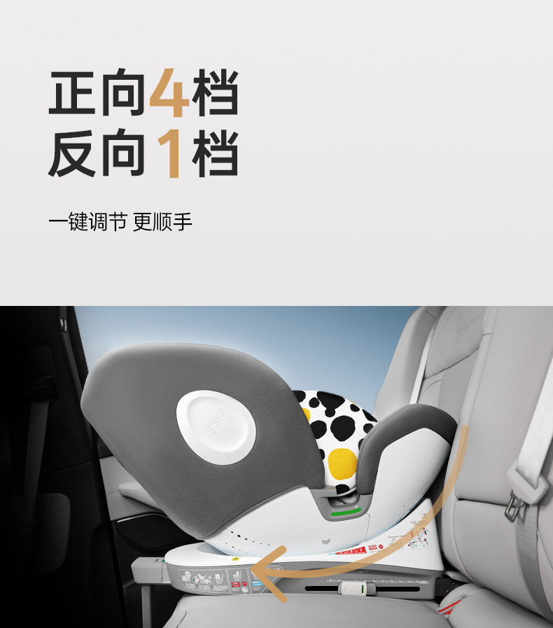 Kangaroo Dad Star Road Child Safety Seat Car-Mounted Baby Rotating Seat for Ages 0-4-7-12 with Safety Certification