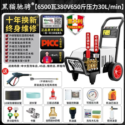 Car washing machine 220V Household High-Power Water Gun - italian-brand-pump6500w-380v-325kg-pressure-30l-flow-10m-hose-for-medium-to-large-car-washes