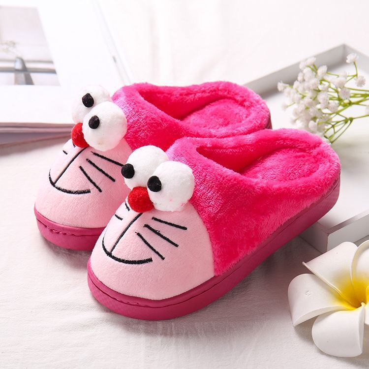 Zapatillas de algodón para niños invierno 2023 nuevos niños y niñas lindos de dibujos animados punta cerrada Zapatillas de algodón cálido zapatillas de felpa