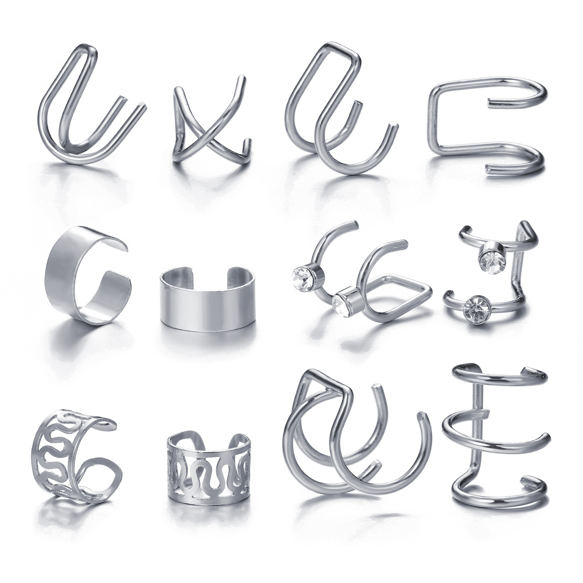 Creative Simple C Letter No Pierced Ear Clip Set display picture 4