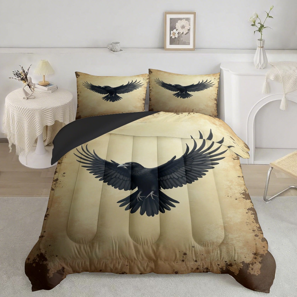 TEMU / JIT nuevo producto transfronterizo Eagle HD impresión digital 180gms colcha colcha almohada set suministro directo de fabricantes