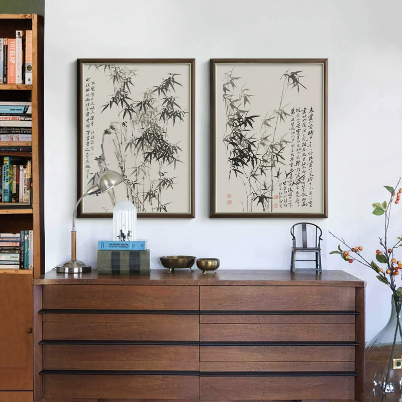 ⇖ Zheng Banqiao Bamboo 2 Zen New Chinese Style Study Office Landscape Painting Decorative Painting Inkjet Printing