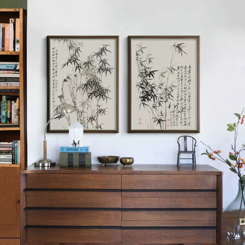 ⇖ Zheng Banqiao Bamboo 2 Zen New Chinese Style Study Office Landscape Painting Decorative Painting Inkjet Printing