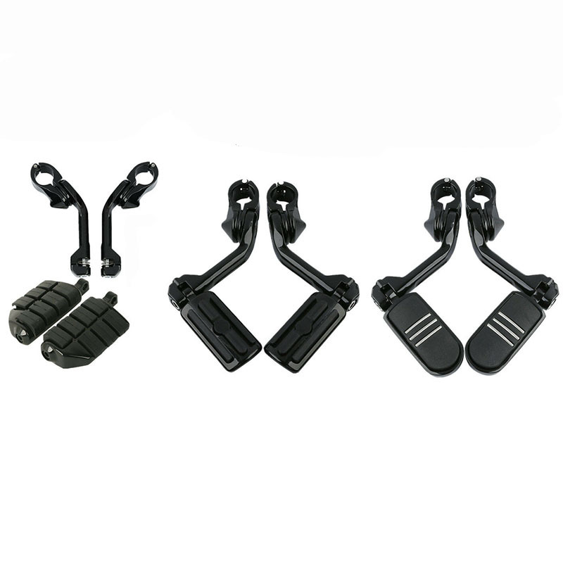 Harley-Davidson Compatible Dual Light Touring Model Street Cruiser with Modified Guard Bars, Footrests, and Cruise Pegs