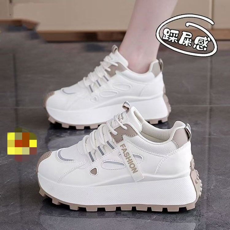 Zapatos deportivos de suela gruesa para mujeres 2026 nuevo otoño versátil zapatos para correr zapatos casuales transpirables zapatos de papá al por mayor