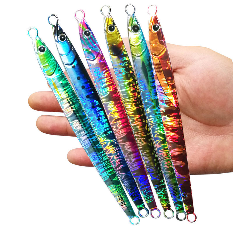 TK Japanese Luya bait fast sinking iron plate 150g180g luminous UV lead fish sea fishing boat fishing golden gun seal Red Yellow hard bait