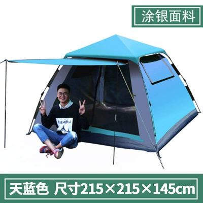 camping thickened 2 people 3-4: Avtomobil dam çadırları - sky-blue-3-4-people-2-4-people