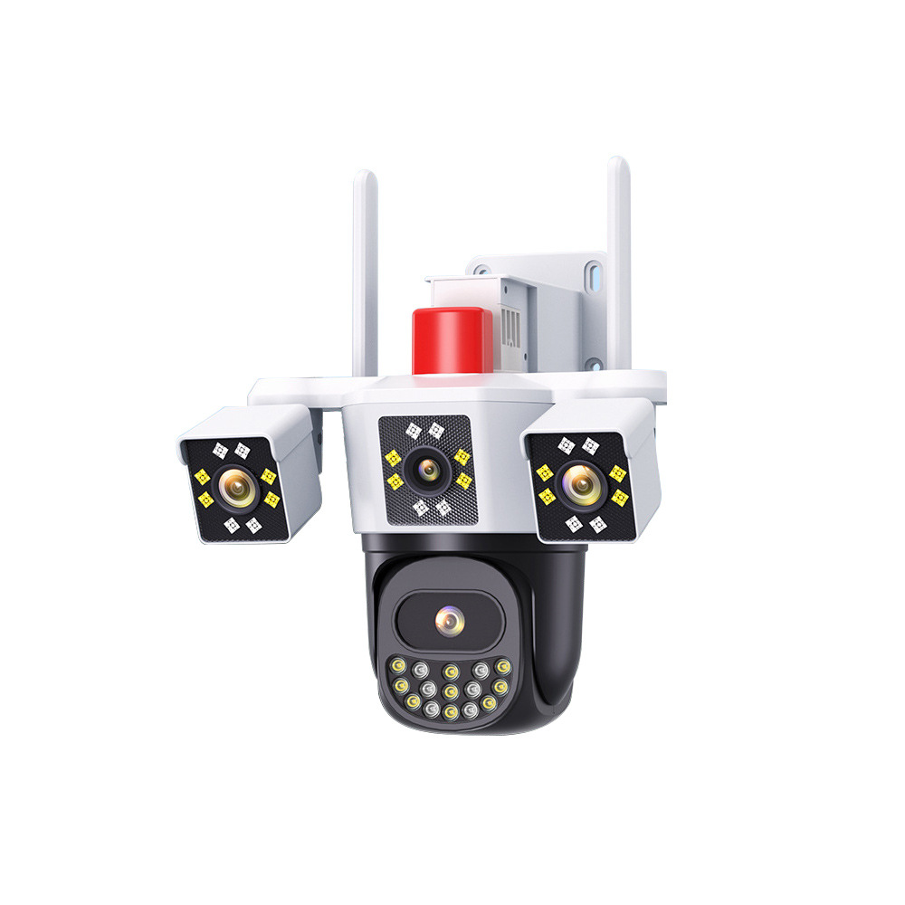 Fabricante tres ojos tres imágenes pistola bola cámara de enlace doméstica alta definición 4G al aire libre cámara de monitoreo inalámbrico remoto