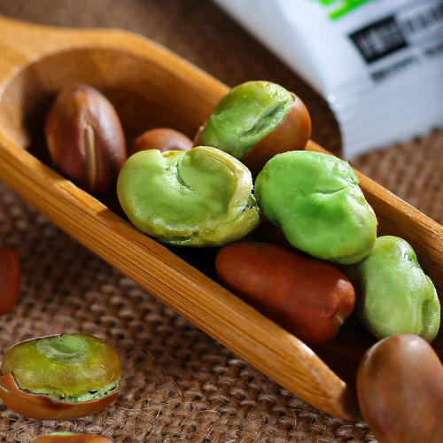 One piece drop shipping Yunnan Baoshan green heart original fried broad beans dry goods leisure green heart beans orchid beans fried broad beans